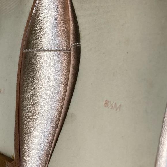 NEW Nicole Millier Artellier flats rose gold metallic open toe size 8.5 - Picture 10 of 10